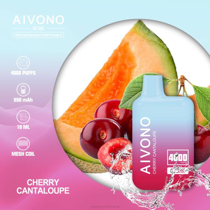 Aivono AIM BOXX 4000 vyšnių kantalupa D060223 - Vape Liquid