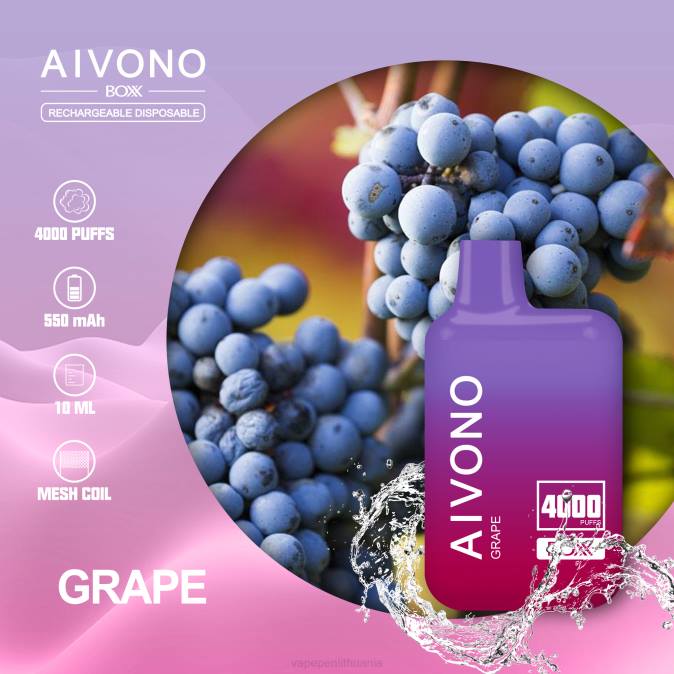 Aivono AIM BOXX 4000 vynuogių D060213 - Vape Liquid
