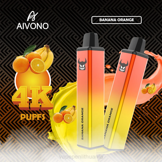 Aivono AIM FREAK 4000 bananas apelsinas D060258 - Vape Liquid