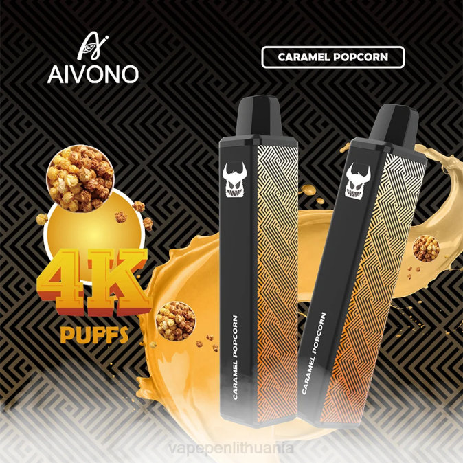 Aivono AIM FREAK 4000 karameliniai kukurūzų spragėsiai D060261 - Vape Lietuva