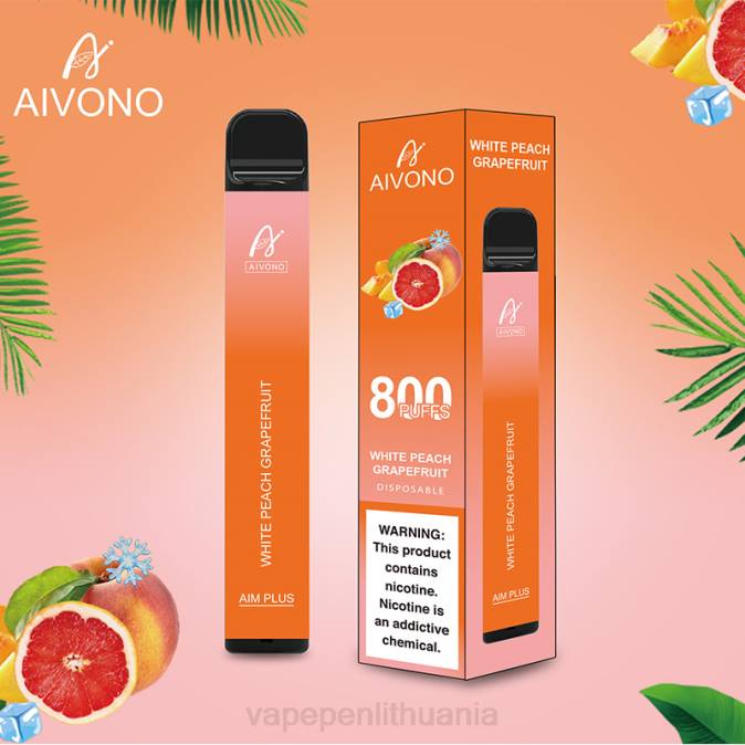 Aivono AIM PLUS 800 baltasis persikas greipfrutas D060199 - Vape Pen