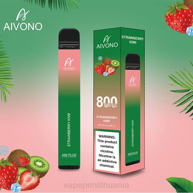 Aivono AIM PLUS 800 braškių kivi D060194 - Vape Pen