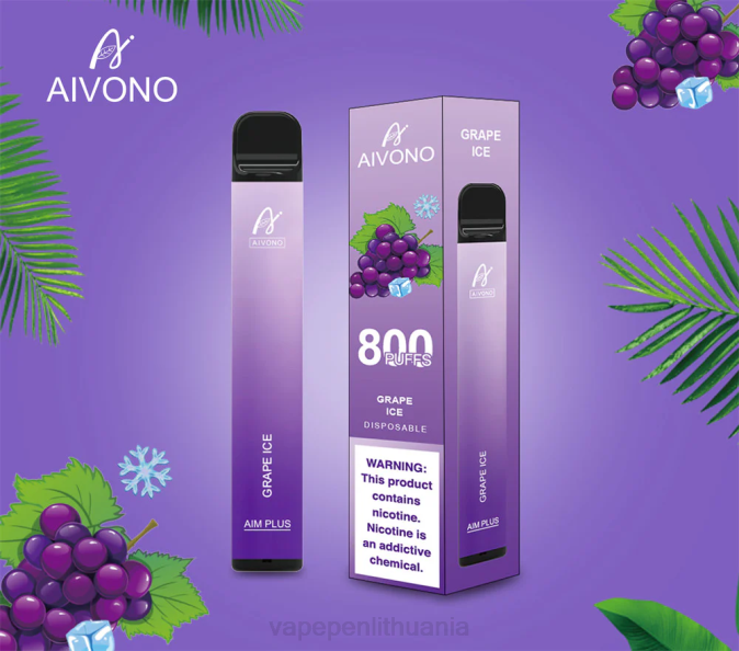 Aivono AIM PLUS 800 vynuogių ledas D060179 - Vape Pen