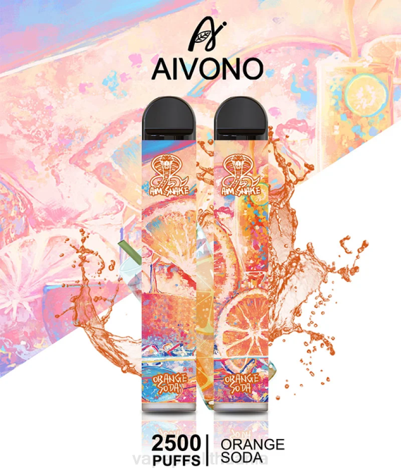 Aivono AIM SNAKE 2500 apelsinų soda D060314 - Vape Pen