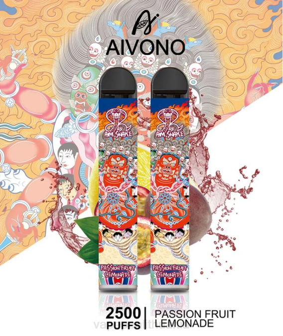 Aivono AIM SNAKE 2500 pasiflorų limonadas D060315 - Vape Skystis