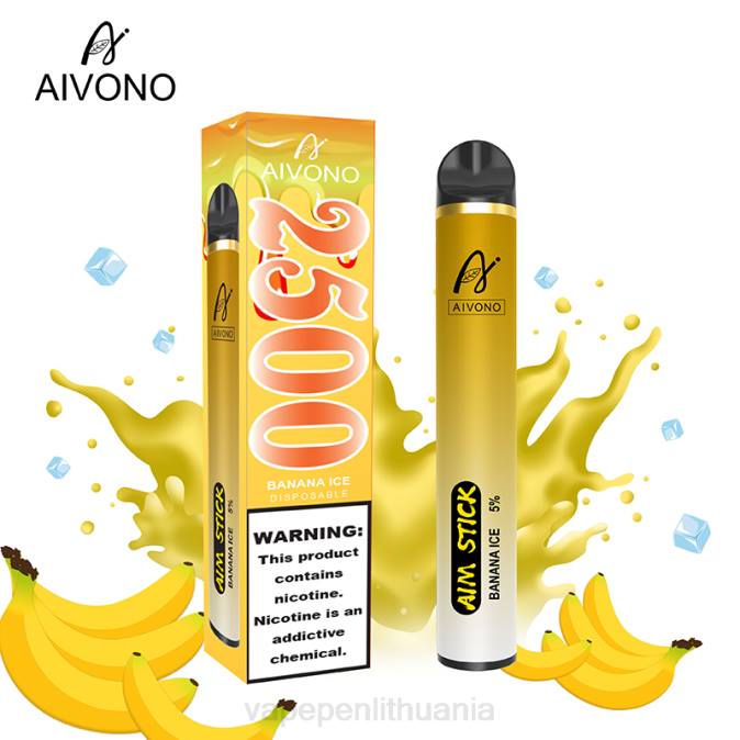 Aivono AIM STICK 2500 bananų ledas D060151 - Vape Lietuva