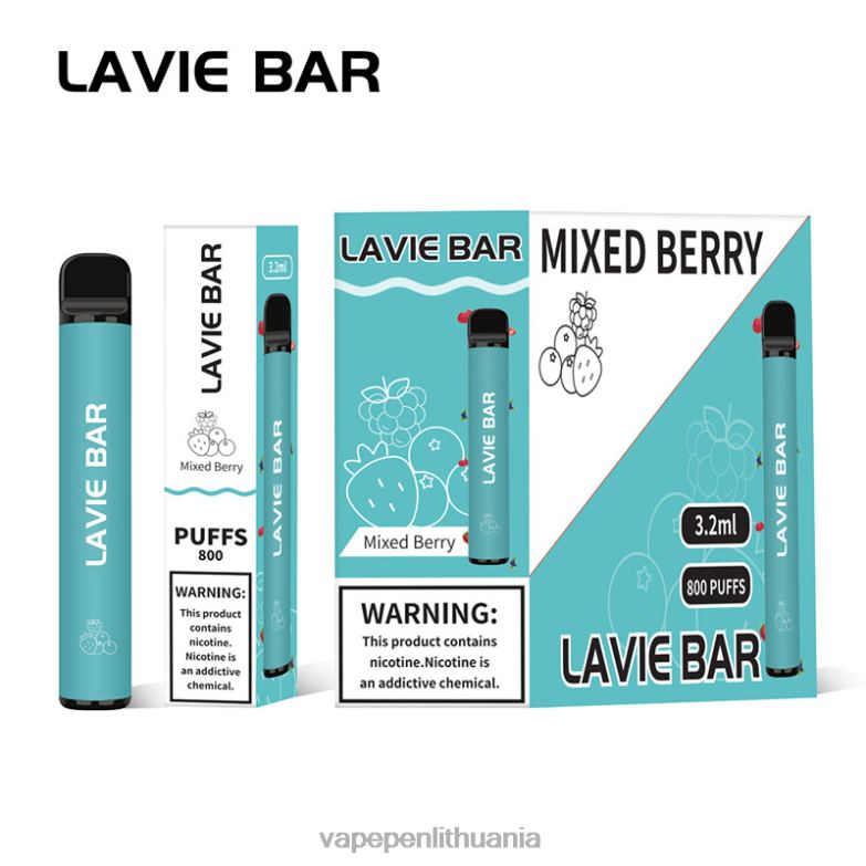 LAVIE BAR 800 įkvėpimų mišrios uogos VT88B316 - Vape Lietuva