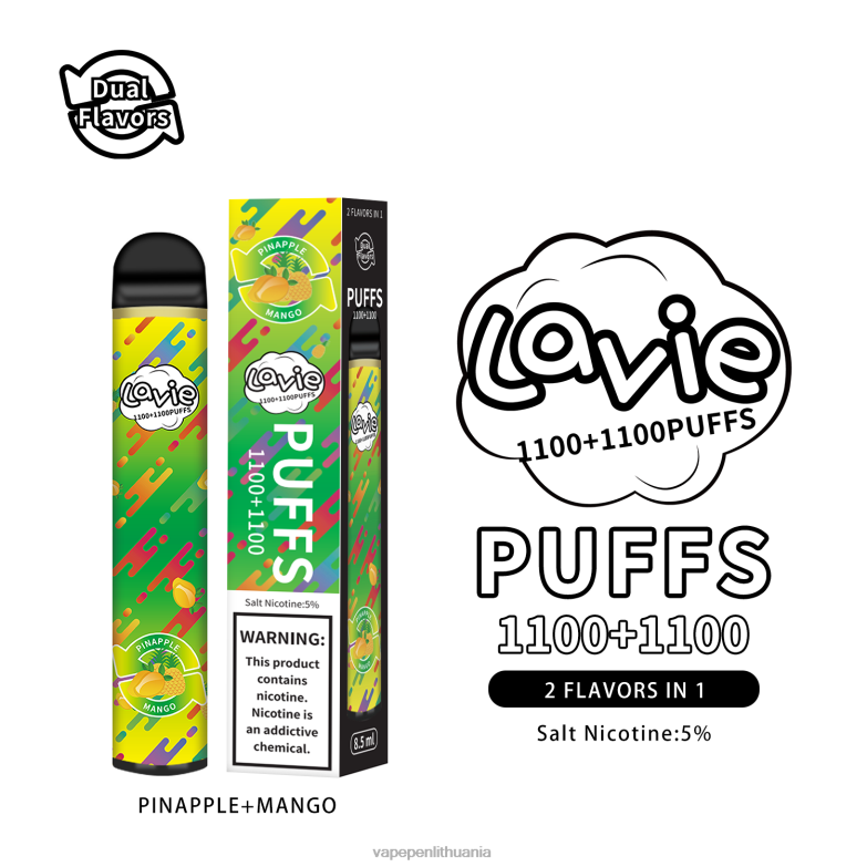 LAVIE BAR Switch 2200 įkvėpimų ananasas/mangas VT88B296 - Vape Lietuva