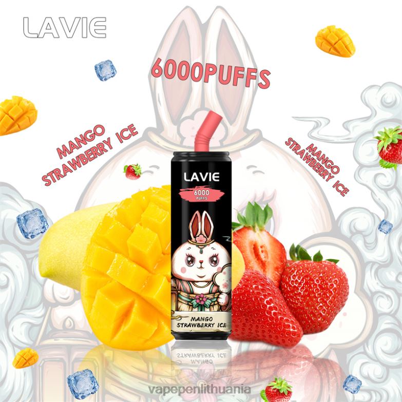 LAVIE Coke BAR 6000 išpūtimų mango braškių ledas VT88B273 - Vape Liquid