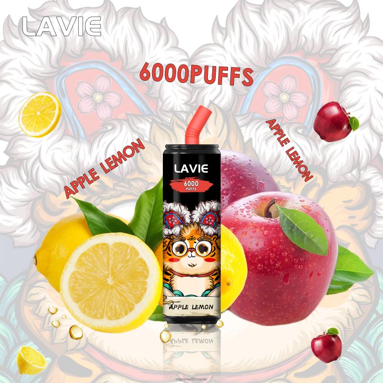 LAVIE Coke BAR 6000 išpūtimų obuolių citrina VT88B275 - Vape Skystis
