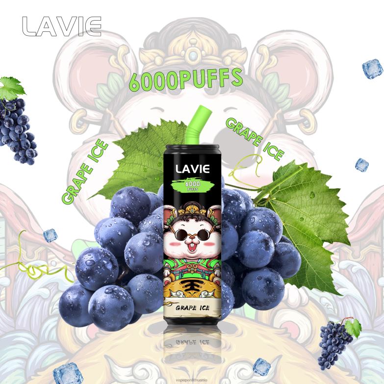 LAVIE Coke BAR 6000 išpūtimų vynuogių ledas VT88B269 - Vape Pen