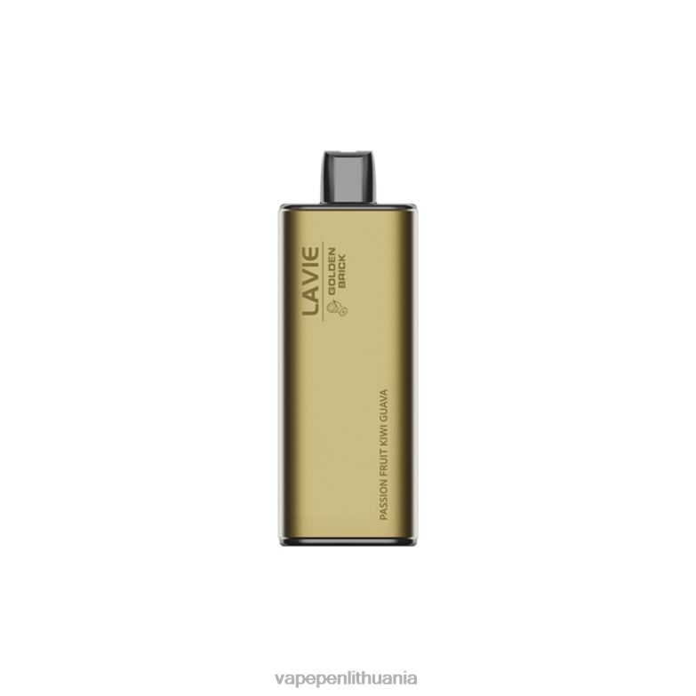 LAVIE GOLDEN BRICK 10000 išpūtimų pasifloros vaisius kivi gvajava VT88B63 - Vape Liquid