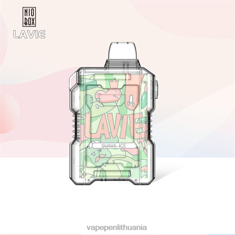 LAVIE NIO BOX 9000 išpūtimų gvajavos ledas VT88B194 - Vape Pen