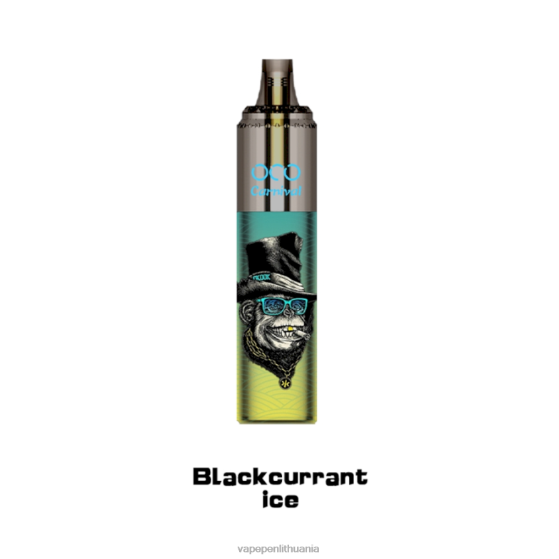 LAVIE OCO karnavalas 10000 pūtimų juodųjų serbentų ledukai VT88B348 - Vape Liquid