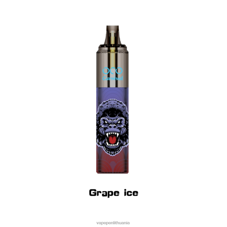 LAVIE OCO karnavalas 10000 pūtimų vynuogių ledas VT88B350 - Vape Skystis