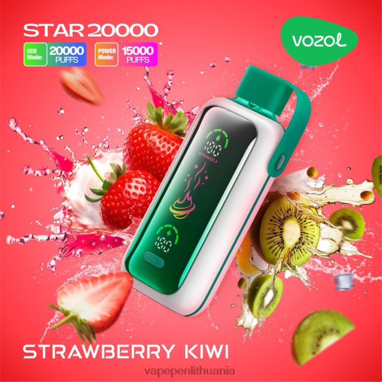 VOZOL STAR 20 000 braškių kivi T604820 | Vape Skystis