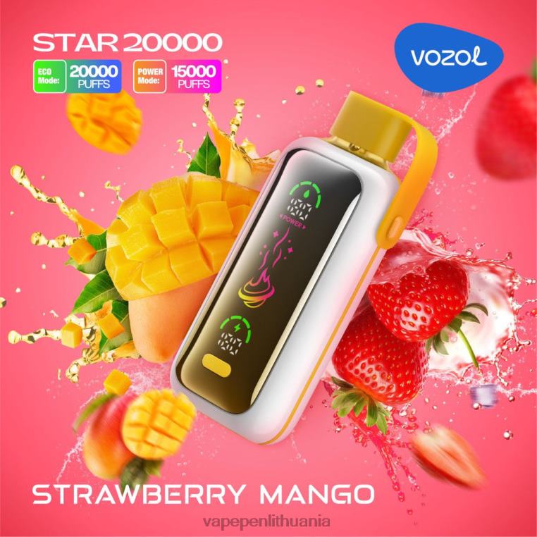 VOZOL STAR 20 000 braškių mango T60481 | Vape Lietuva