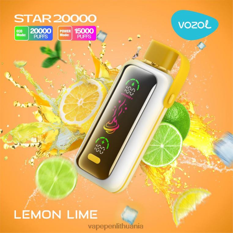 VOZOL STAR 20 000 citrininis laimas T604811 | Vape Lietuva