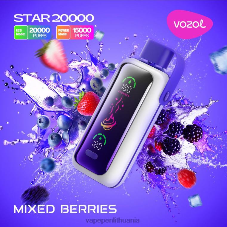 VOZOL STAR 20 000 mišrios uogos T604814 | Vape Pen