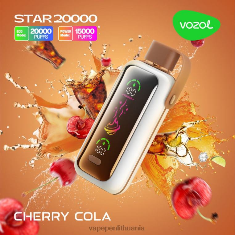 VOZOL STAR 20 000 vyšnių kola T60486 | Vape Lietuva