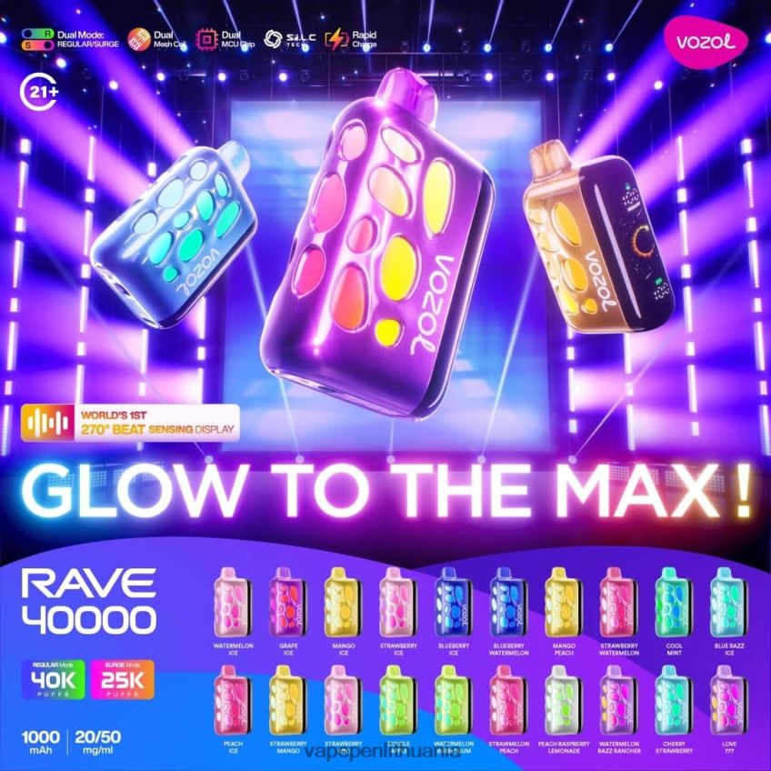 Vozol Rave 40000 86XZ6P1 Vape Lietuva