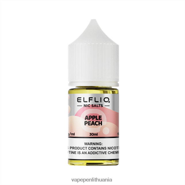 ELFBAR ELFLIQ Nic druskos 30ml „Apple Peach“ 2BX02F7 Vape Mod