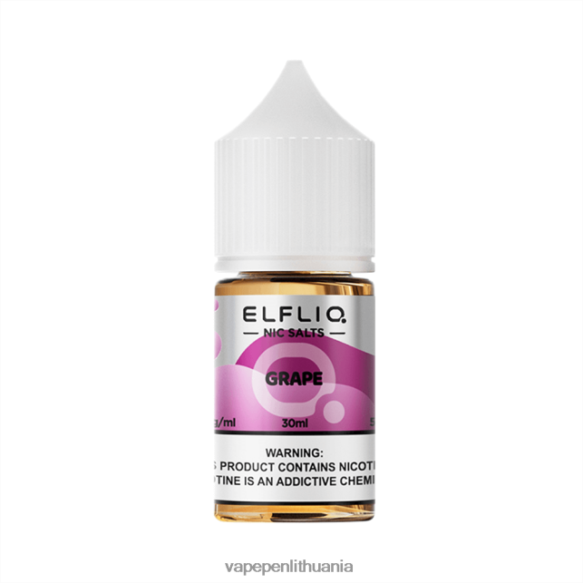 ELFBAR ELFLIQ Nic druskos 30ml vynuogė 2BX02F19 Vape Pen