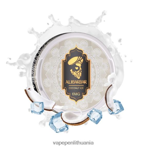 Alibarbar nikotino maišeliai kokoso ledas 8TR08Z83 - Vape Liquid