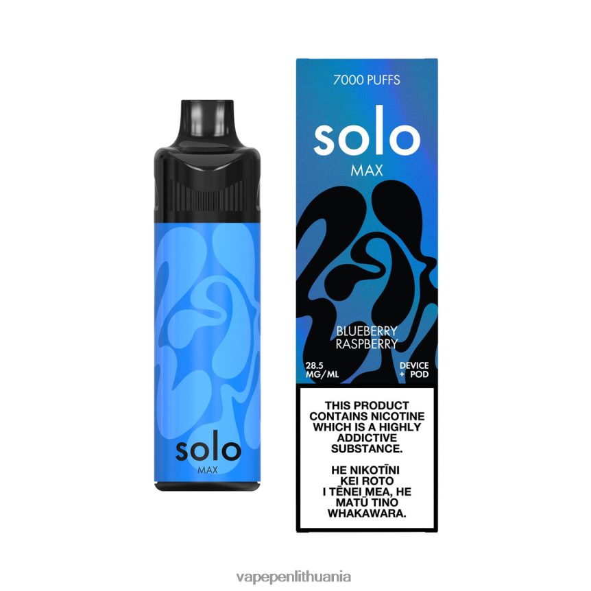 Solo MAX ankšties rinkinys mėlynių aviečių 6ZX28665 - Vape Skystis